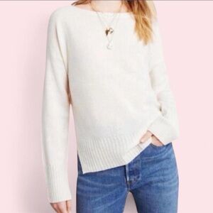 Anthropologie Carole Ivory 100% Cashmere Sweater | XS | Lightweight Layering